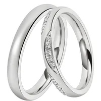 DOOSTI Trauring DOOSTI "Schmuck Geschenk Edelstahl Trauring Ehering Partnerring