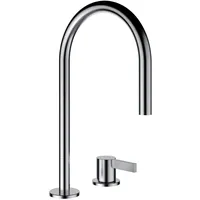 Laufen Kartell 2-Loch-Waschtischmischer ohne Ablaufventil - Edelstahl