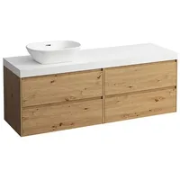 Laufen Lani Waschtischplatte mit Unterschrank, 1570mm, mit Ausschnitt links