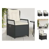 VidaXL Gartensessel 57,1 x 68,4 x 34,7 cm schwarz