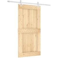 VidaXL Schiebetür mit Beschlag 100x210 cm Massivholz Kiefer