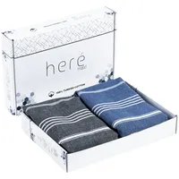 Heré Mood Badetuch 100 x 200 cm blau|schwarz