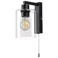 Rabalux 5077 Wandleuchte Miroslaw schwarz transparent E27 1x MAX