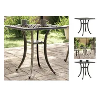 VidaXL Gartentisch Bronzen 53x53x53 cm Aluminiumguss