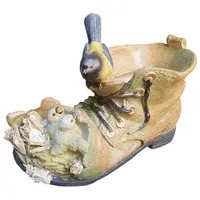 Aspinaworld Gartenfigur, Pflanzschuh mit Vogel zum bepflanzen, Figur für