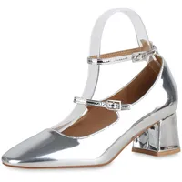 VAN HILL Damen Mary Janes in Silber
