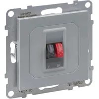 Legrand SEANO Lautsprecher-Anschluss 1-fach mit Federklemmen (Rot/Schwarz) 1-fach, AL