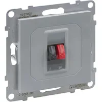 Legrand 765276 SEANO Lautsprecher-Anschluss 1-fach mit Federklemmen (Rot/Schwarz) 1-fach,