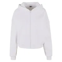 URBAN CLASSICS Zip-Kapuzenpullover in white | Gr.: XXL