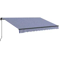 Outsunny Markise, blau B/H: ca. 290x350 cm - blau,