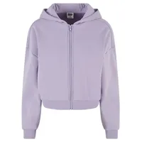 URBAN CLASSICS Cozy Short Reißverschlusspullover Dusty Lilac XS