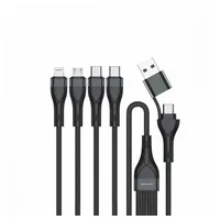 4smarts USB-C/A Multi-Ladekabel 4in2 1,2m, schwarz