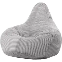 I.C.O.N. Icon Dalton Sitzsack Cord, Grau, Gaming Sitzsack Erwachsene