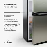 Klarstein Big Daddy - Kühlschrank mit Gefrierfach, Kühl Gefrierkombination,