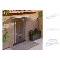 VidaXL Türvordach Grau und Transparent 199x90 cm Polycarbonat