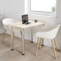 AKKE Ahorn Küchentisch mit chrom beine LxBxH: 90x60x74 cm