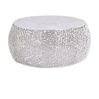 Riess-Ambiente Couchtisch ABSTRACT LEAF - Runder Couchtisch 75cm silber