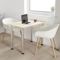 AKKE Ahorn Küchentisch mit chrom beine LxBxH: 80x40x74 cm