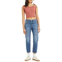 Levi's 501 Crop Jeans in mittelblau mit 7⁄8 Länge-W30