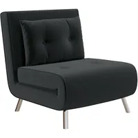Homcom Schlafsessel mit Bettfunktion, Einzelsofa mit Kissen, Samtoptik