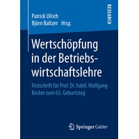 Springer Wertschöpfung in der Betriebswirtschaftslehre