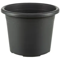Dehner Kunststoff-Blumentopf Cylindro, rund, anthrazit