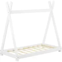 [en.casa] Hausbett Onejda 70 x 140 cm Weiß