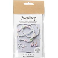 Creativ Company Creativ Mini Bastelset Schmuck, Elastisches Armband, Ohrring,
