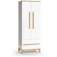VitaliSpa Kinderkleiderschrank, Malia Weiß Eiche modern 70x187 cm