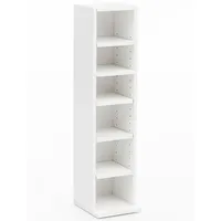 KADIMA DESIGN Bücherregal | weiß, freistehend, schmales Format. 21x20x91