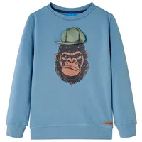 VidaXL Kinder-Sweatshirt Mittelblau 104 - Blau