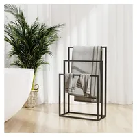 VidaXL Handtuchständer Schwarz 48x24x79 cm Eisen