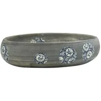 VidaXL Aufsatzwaschbecken, Grau Oval 59x40x15 cm Keramik