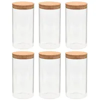 VidaXL Vorratsglas mit Korkdeckel 1400 ml 6 St.