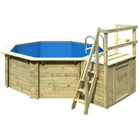 Karibu Pool 1 Set B inkl. Skimmer mit Sonnenterrasse