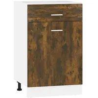 VidaXL Unterschrank mit Schublade Räuchereiche 50x46x81,5 cm