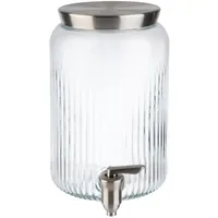 APS 10818 Getränkespender, 3,8 Liter, Glasbehälter, Edelstahl Zapfhahn, Ø