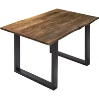 SAM Outillage Esstisch Baumkante massiv Akazie nussbaumfarben 100 x