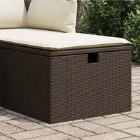 VidaXL Gartenhocker mit Kissen 55 x 55 x 37