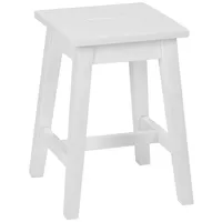 Home4You Hocker, H 45 cm - Weiß - Kiefernholz