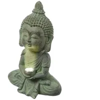 MARELIDA LED Solar Buddha Wackelfigur Gartenfigur H: 19cm Lichtsensor