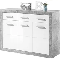 HBZ STONE 2 weiß Glanz, BxHxT 117x88x37 cm (B/H/T)