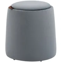 Homcom 2-in-1 Ottomane Sitzhocker inklusive Stauraum abnehmbaren Deckel Grau
