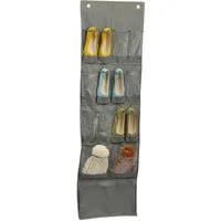 Relaxdays Schuhregal 47,5 x 158 x 5 cm grau/transparent