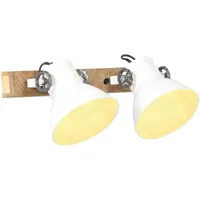 VidaXL Wandlampe Industriestil Weiß 45x25 cm E27