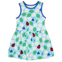 Toby Tiger Trägerkleid mit Marienkäfer und Blumen Print in