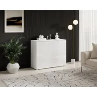 HBZ Kommode in Hochglanz Weiß - Modernes Sideboard mit