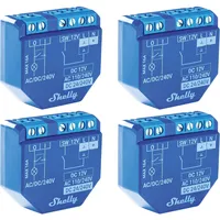 Shelly WLAN-Schaltaktor Plus 1, 16 A, Bluetooth, 4 Stück