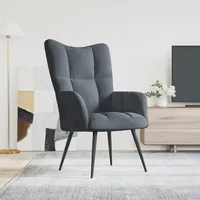 VidaXL Relaxsessel, Dunkelgrau Samt
