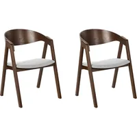 Beliani Esszimmerstuhl YUBA Polyester grau